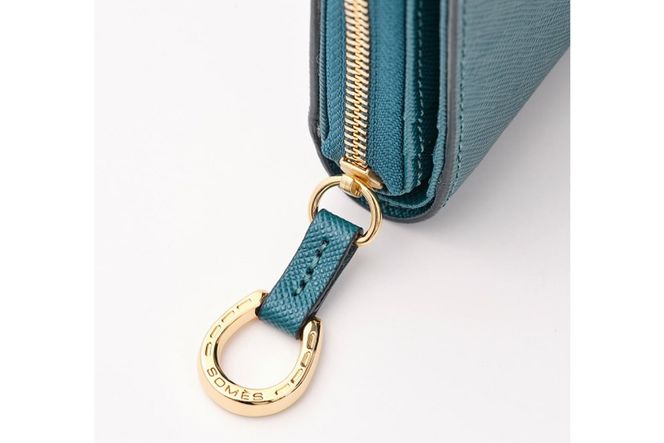 SOMES 二つ折り財布 （ブルー）PT-75 [ソメスサドル 北海道 砂川市 12260815-b] ソメス 財布 レディース 二つ折り 二つ折 2つ折り 本革 革 革製品 レザー ウォレット サイフ さいふ somes saddle