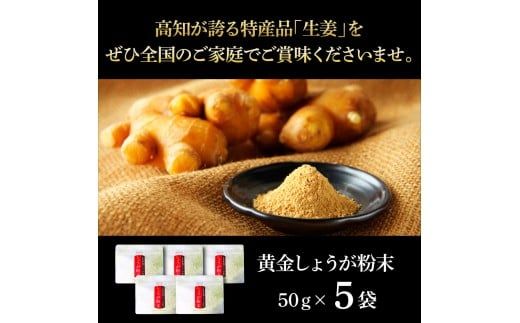 【CF-R7hbk】黄金しょうが粉末50g×5袋 - しょうが ショウガ 生姜 生姜パウダー 坂田信夫商店 黄金しょうが 高知 国産 料理 紅茶 しょうが湯 健康 美容 ふるさとのうぜい 故郷納税 15000円 返礼品