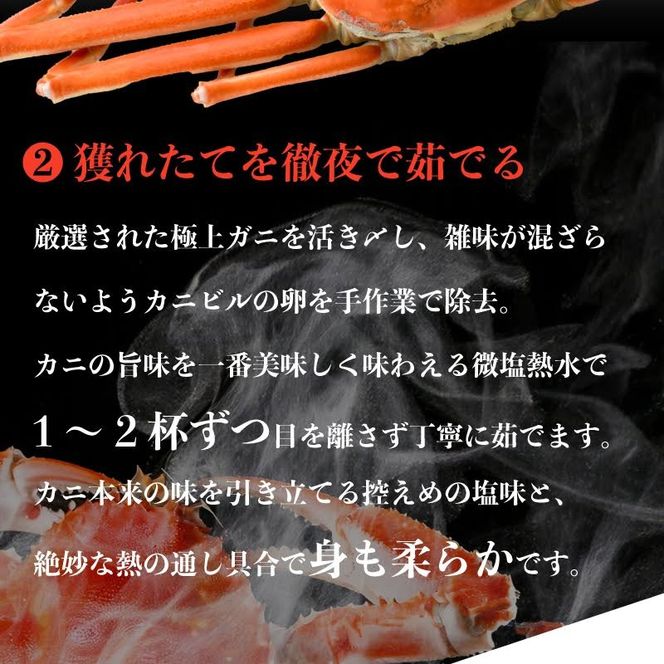 【 姫丸の二番ズワイガニ】11-12月配送 2番ズワイ茹で上げ後約900g× 1杯