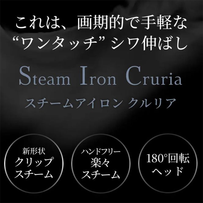 衣類スチームアイロン 180度回転ヘッド ３段階温度調節 セラミックプレート スチームショット シワ伸ばし ストレート型 挟めるスチームアイロン クルリア Sunruck SR-HT2002-GR