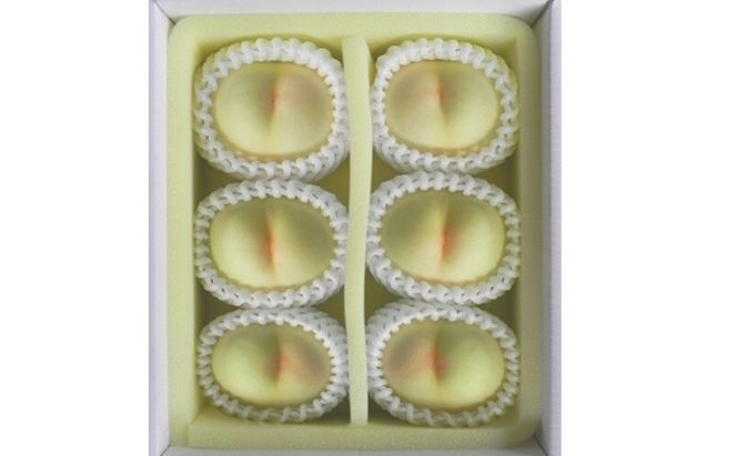 桃 2026年 先行予約 岡山白桃 6玉（1玉330g以上）等級：ロイヤル 木箱入り もも モモ 岡山県産 国産 フルーツ 果物 セット ギフト