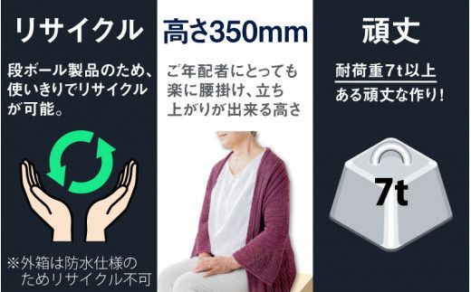 防災備蓄用品 段ボールベッド リリーフベッドW / 防災グッズ 簡易ベッド ダンボールベッド ダンボール製品