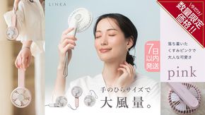 ＼ 数量限定価格！ ／ スピード発送 ＼ 選べる カラー ／ LINKA ミニファン 180° ホワイト・ピンク 180度 リンカ 扇風機 ハンディファン ミニファン 暑さ対策 冷却 冷風 涼しい 夏 卓上 ミニ 送風 ファン 熱中症対策 持ち運び コードレス 充電式 大風量 ハンディー [EV27-NT00]