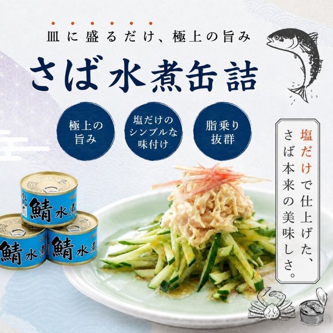 サバ缶 水煮 24缶 セット 缶詰 サバ水煮 サバ水煮缶 さば おかず 惣菜 常温保存 備蓄 鯖缶 さば缶 防災 非常食