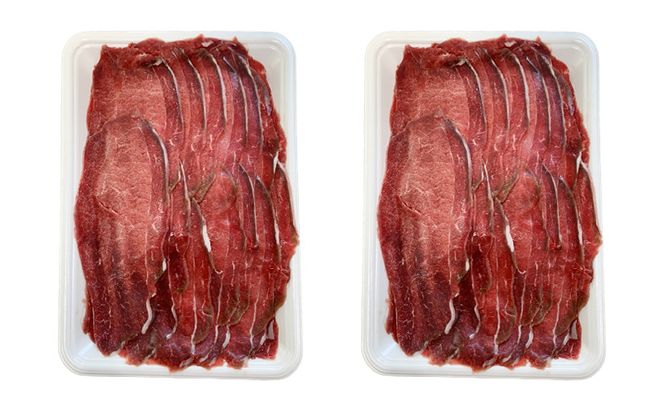 【12か月定期便】エゾシカ肉のスライス モモ(計1kg) 南富フーズ株式会社 鹿肉 ジビエ 鹿 肉 北海道 南富良野町 エゾシカ 