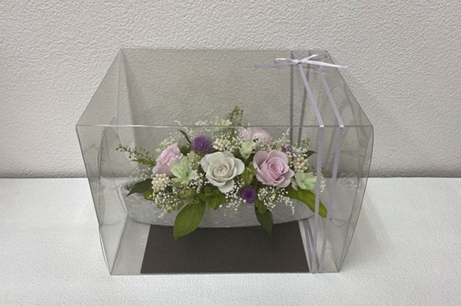 プリザーブドフラワー【ミニヨン ピンク】【埼玉県 春日部市 シュガーパイン ピンクアレンジ フラワーギフト お祝い】(AJ068-1)