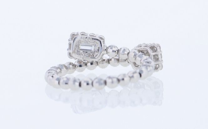 J101 アルカンシェル PTダイヤ形状記憶リング（計 0.52ct）