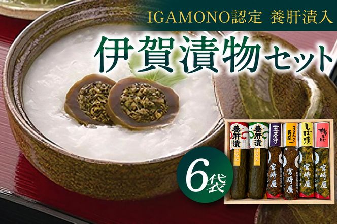 伊賀 漬物セット ( IGAMONO認定 養肝漬 入)　6種類【iclb0015A】