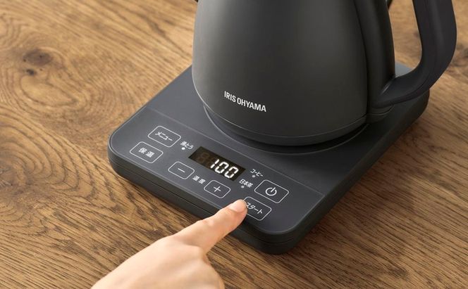ケトル 湯漏れ防止ドリップケトル温調タイプ IKE-C800T-H アイリスオーヤマ 電気ケトル 温度調節付 電気ポット 温度調節 細口ノズル ポット お湯 湯沸し 湯沸かし 保温 紅茶 ティー コーヒー 珈琲 茶 キッチン家電 おすすめ 人気