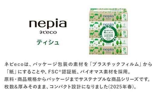 【定期便】3回発送 選べる発送間隔 ネピア ネピecoティシュ200組　5箱×12パック | 日用品 消耗品 必需品 ティッシュ ボックスティッシュ 箱ティッシュ ストック 花粉症 花粉 防災 備蓄 まとめ買い 全国 発送 eco サステナブル 一人暮らし nepia ネピア
