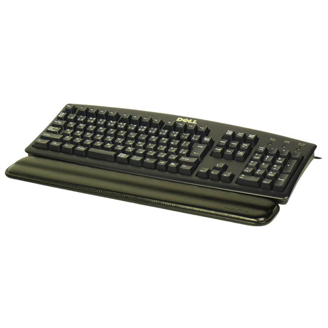 フルキーボード向けの格調高い革製リストレスト（パームレスト）【ブラック】