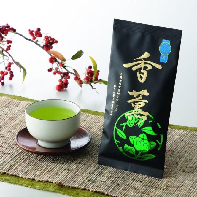 緑茶 香薫 80g × 3袋 モンドセレクション金賞受賞 お茶 深蒸し茶 茎茶 粉茶 茶 茶葉 日本茶 飲料 静岡県 藤枝市 ［PT0153-000002］