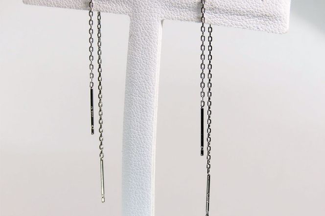 アメリカンピアス 選べる地金 【PT（プラチナ）/K18YG（イエローゴールド）/K18PG（ピンクゴールド）】 CS-698 / CS-699 / CS-700　ピアス チェーン ジュエリー プラチナ ゴールド アクセサリー 宝石 山梨 富士吉田