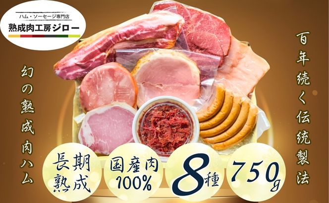 【ふるさと納税】【6か月定期便】国産 熟成肉 ハム プレミアムギフトA 詰め合わせ ももハム ロースハム ポークプレス ベーコン あら挽きウインナー スモークポーク 黒毛和牛 神奈川県 茅ヶ崎市