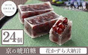 【京菓子司 都】花かずら大納言（24個入）［ 京都 琥珀糖 美しい和菓子 小豆 あずき 上品 人気 おすすめ 茶道 お茶菓子 京銘菓 お取り寄せ 通販 送料無料 ふるさと納税 ］ 261009_B-FN06