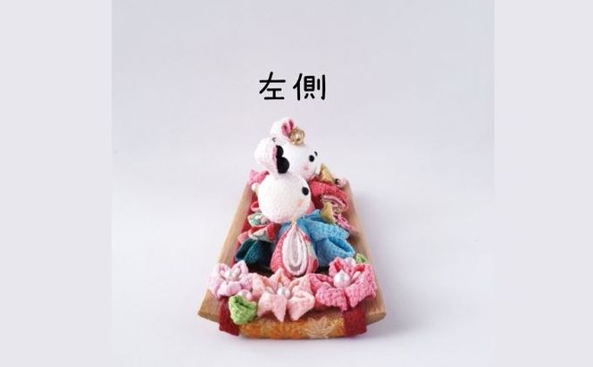 雛人形 つまみ細工 お雛様 桃の節句 節句人形 ぬいぐるみ うさぎ 伝統工芸 手のひら コンパクト 縁起 可愛い 人形 手作り 和風 豪華 受注生産 つまみ細工工房ちより。 送料無料 岐阜県 安八町