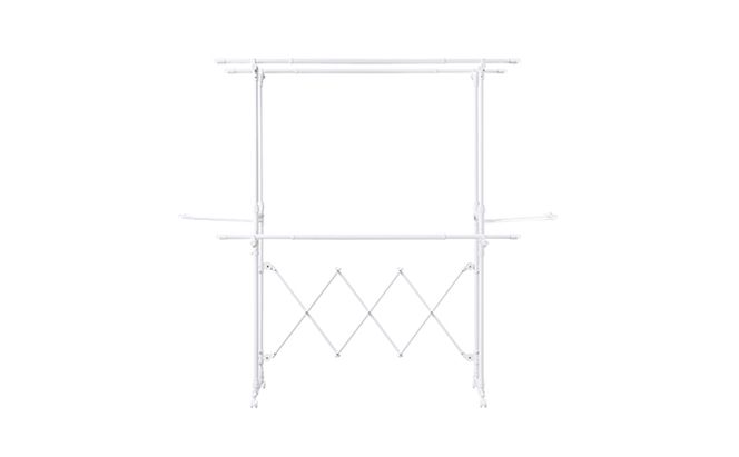 組み立て簡単たっぷりスタイル物干しKTM-2018STホワイト 室内 室内干し アイリスオーヤマ 