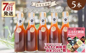 生姜 シロップ 200ml×5本 ジンジャーシロップ 【7日程度で発送】 yr-0048