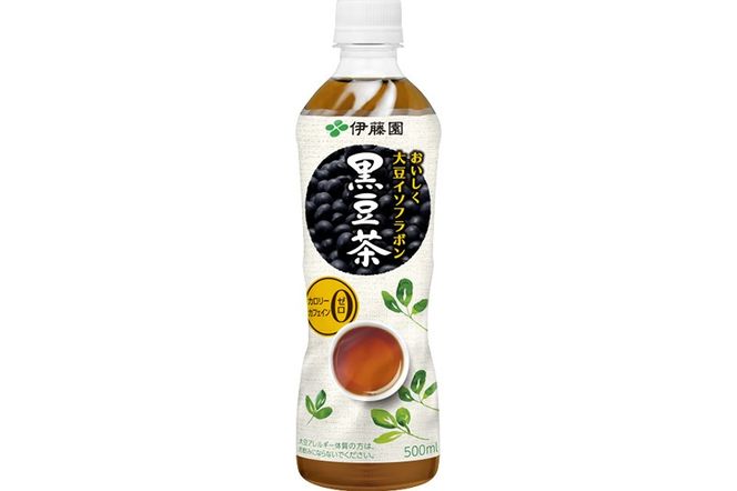 《定期便3ヶ月》おいしく大豆イソフラボン黒豆茶 500ml×24本【2ケース】|10_itn-164803