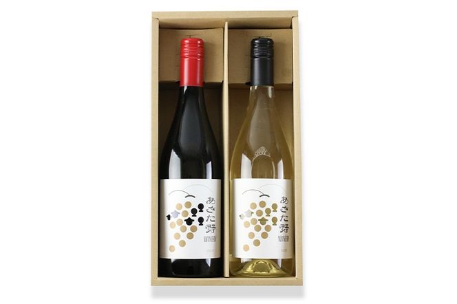 あきた野ワイナリー 日本ワイン 赤白2本セット (各750ml) 国産 秋田 贈答用 赤ワイン 白ワイン ギフト お祝い 家庭用|myyf-010201
