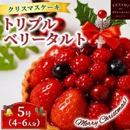 クリスマスケーキ　トリプル ベリー タルト 5号 4-6人分　パティスリー天使のおくりもの ※離島への配送不可 ※2025年12月上旬～12月下旬頃に順次発送予定