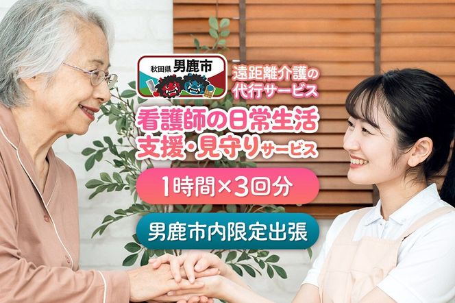 支援 看護師の日常生活支援・見守りサービス　遠距離介護の代行サービス 1時間 3回 レターパックライトでお届け [日常生活支援 見守りサービス 遠距離介護代行 体調管理 介護予防支援 日常生活の困り事]|23_ais-020301