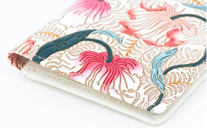 パスケース ノースガーデン コーラル 文庫屋大関 名刺入れ カードホルダー 名刺ケース 名刺ホルダー カード入れ 定期入れ 定期ケース 雑貨 生活雑貨 小物 革小物 革製品 本革 日用品 東京 東京都 墨田区