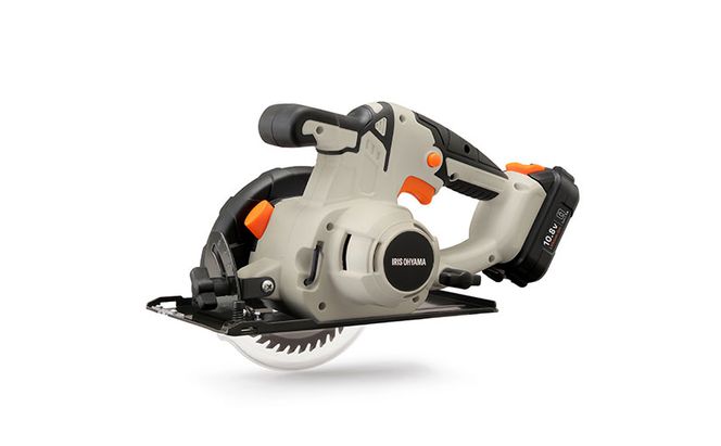 充電式丸のこ10.8V JSC125TC サンドベージュ マルノコ 丸ノコ 充電式 10.8V 電動 電気のこぎり アイリスオーヤマ 丸鋸 替刃 木工用 傾斜 丸のこガイド 平行定規  Type-C充電 バッテリー コードレス 電動工具 DIY