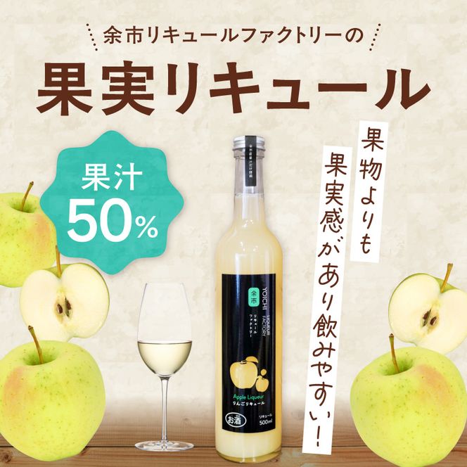 王林リキュール 500ml 華やかな香り甘みすっきり飲みやすい 爽やかな味わいりんご ソーダ割り果実のご褒美 北海道余市町産_Y118-0007