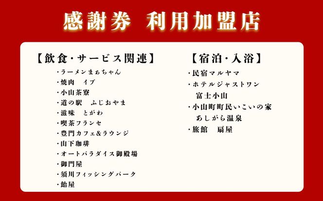 おやま ふるさと納税 感謝券 3,000円分（1,000円券×3枚）