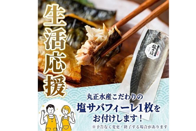 生活応援 塩サバフィーレ1枚付き！骨取り 肉厚 さば切身(72切れ) 骨とり サバ切身 小分け 切り身 鯖 さば 塩サバ 塩鯖 骨なし 骨取り済 カット済 塩焼き 簡単 フライ 魚 海鮮 冷凍 お弁当 おかず 【AW-48】【丸正水産】