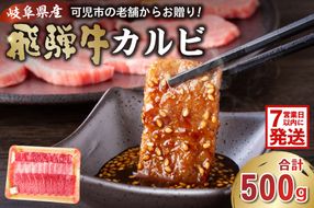 飛騨牛カルビ500g【0016-054-1w】