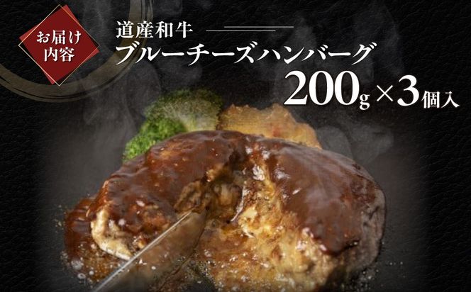 道産和牛ブルーチーズハンバーグ（200g）3個入り MROA191
