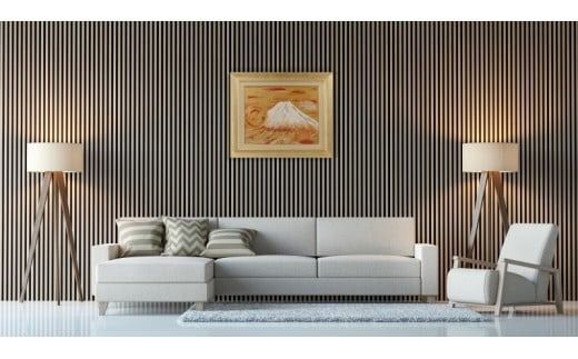 富士山溶岩パワーアート「火輪白富士」