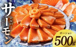 010B1969 【お試し】サーモン 500g ポーション【訳あり サイズ不揃い 刺身 海鮮丼 さーもん サラダ カルパッチョ 鮭 さけ シャケ しゃけ 人気 小分け 冷凍 家計応援】