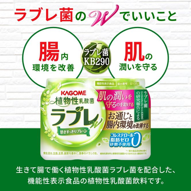 【2ヶ月に1回　計3回定期便】植物性乳酸菌ラブレW　プレーン36本（計108本） [052S03-T]
