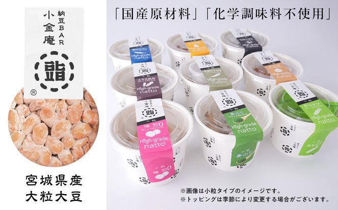 ふるさと納豆　カップタイプ9個　 大粒セット(カップ納豆9個）＜納豆BAR小金庵＞ 272183_BR34VC01
