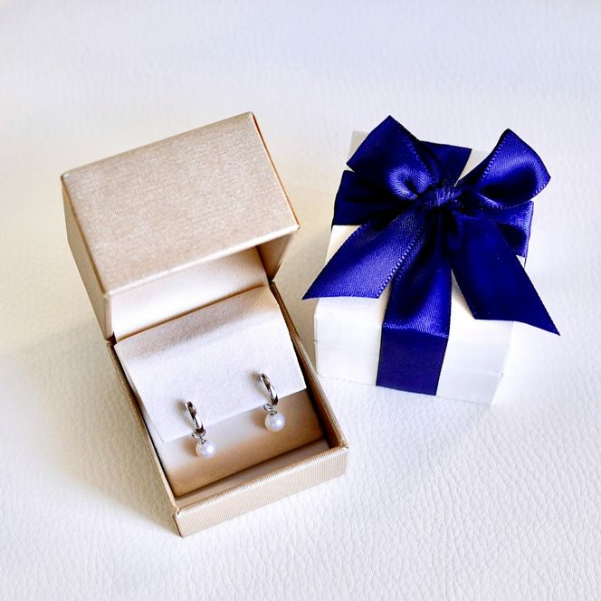 Pt900 プラチナ 2WAY ピアス 地金 真珠 パール フープピアス (直径10mm) 保証書付 SMK-5249 SWAD098-ppt