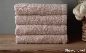 G3490 【TVで紹介！】おぅ！え～やん フェイスタオル（ローズ）4枚【泉州タオル 国産 吸水 普段使い 無地 シンプル 日用品 家族 ファミリー】 