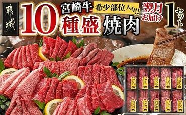 宮崎牛食べ比べ10種盛り焼肉セット_17-3102