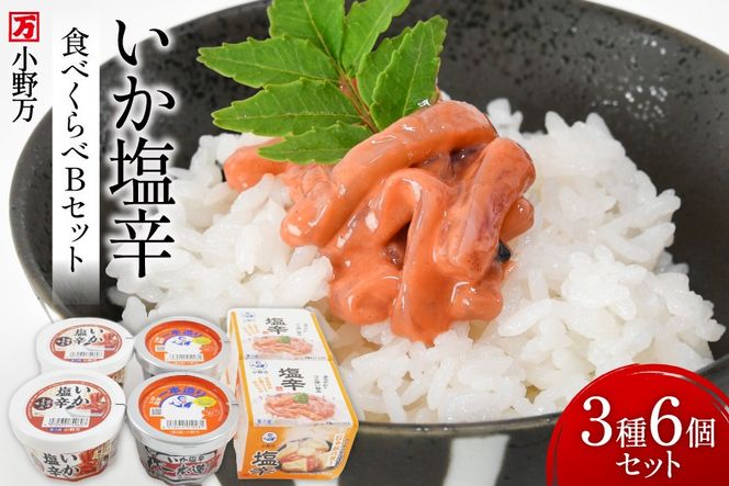 いか塩辛 食べくらべ Bセット [小野万 宮城県 気仙沼市 20565733] いか 塩辛 おかず イカ セット 詰め合わせ 酒の肴 おつまみ ご飯のお供 冷蔵