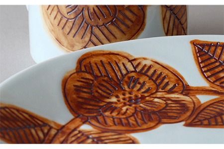 マグ / パン 皿　各2個 セット《糸島》【pebble ceramic design studio】[AMC001] マグカップ 器 皿 プレート 作家 石原亮太 クラフト