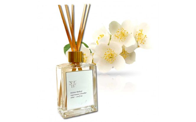本物の花の香り リード・ディフューザー【ジャスミン】 【 リード ディフューザー 花 香り 仙台市 アロマ インテリア フレグランス デザイン 室内 癒し 自然 空間 プレゼント ギフト エッセンシャルオイル リラックス 】 041009_HW001VC10