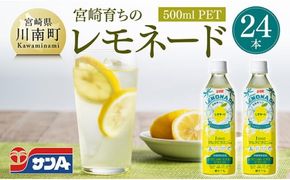 サンA宮崎育ちのレモネード500mlＰＥＴ　24本入り【飲料 栄養機能食品 レモン 檸檬 マルチビタミン配合 PET セット ジュース 長期保存 備蓄 送料無料】 [C03015]