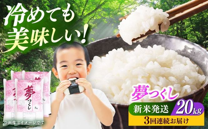 【全3回定期便】【令和7年度産 新米！】 福岡県産米 夢つくし 20kg(5kgx4袋) 精米《築上町》【有限会社ファインリョーコク】[ABCO028]