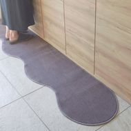 diw0013 北欧風キッチンマット ラグマットタイプ 45×150cm ピーナッツ型 モーブ 抗菌防臭 SEK 織人しきもの屋工房