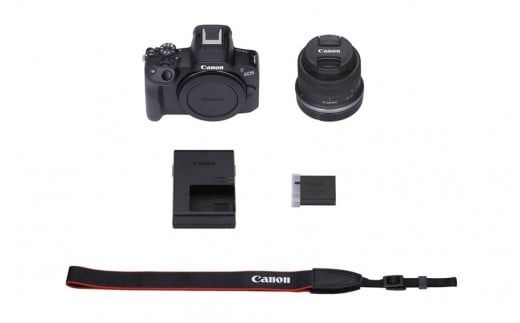 【Canon】 キヤノン ミラーレス カメラ EOS R50 レンズキット ホワイト/ブラック キャノン 一眼 家電_0042C