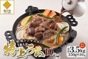 【松尾ジンギスカン】一番人気の特上ラム10パックセット 北海道 滝川 ソウルフード 成吉思汗 BBQ 肉 焼き肉 焼肉 バーべキュー ラム マトン ラム肉 羊 羊肉 ジンギスカン タレ 味付 個包装 冷凍 おすすめ