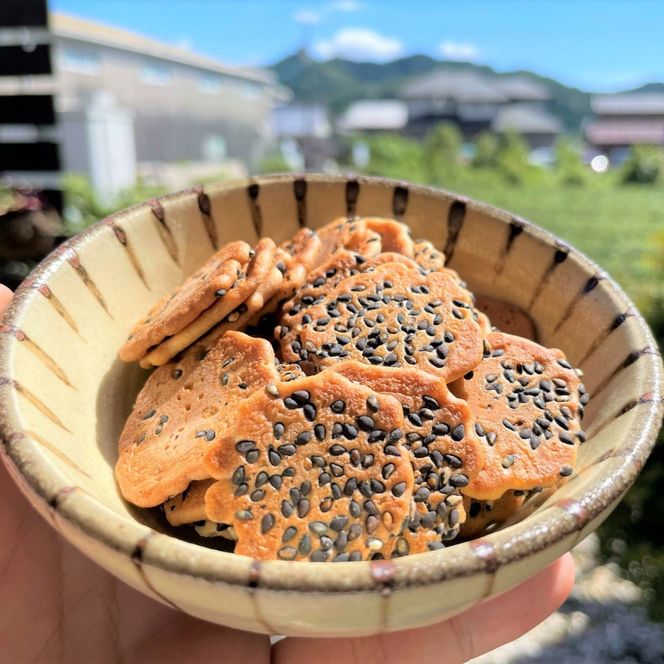 【お得な大容量！】黒胡麻せんべい 100g入り×20袋 (合計2kg) 八百津 煎餅 やおつ せんべい ごま ゴマ お菓子 おやつ 懐かしの味 514