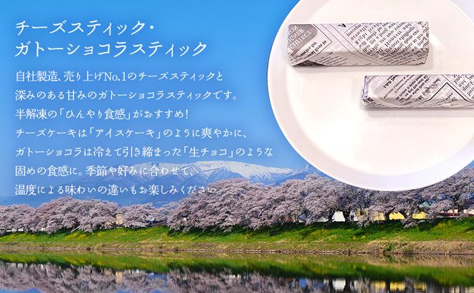 スティック2種セット 冷凍スイーツ 10本入 スティックケーキ 詰め合わせ チーズケーキ ＆ ガトーショコラ 食べ比べ ギフト 個包装 アイスケーキ風 半解凍 ひんやり お取り寄せ 焼き菓子 贈り物 自社製造